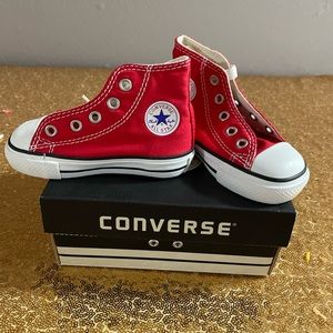 NIB Red High Top Converse size 5